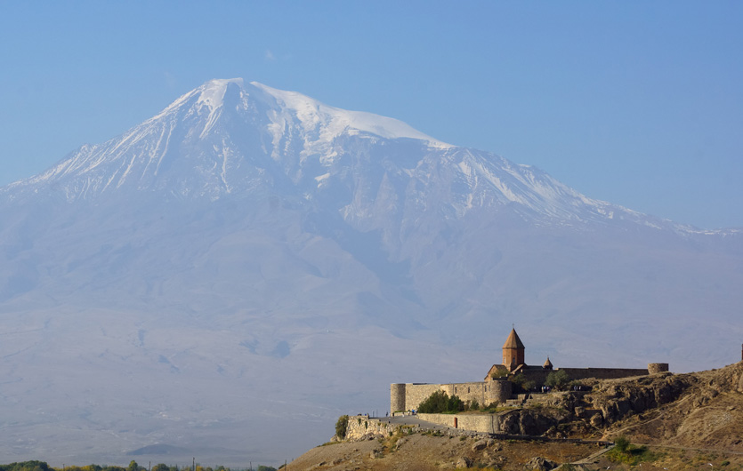 Kloster Chor Virap vor dem Ararat in Armenien