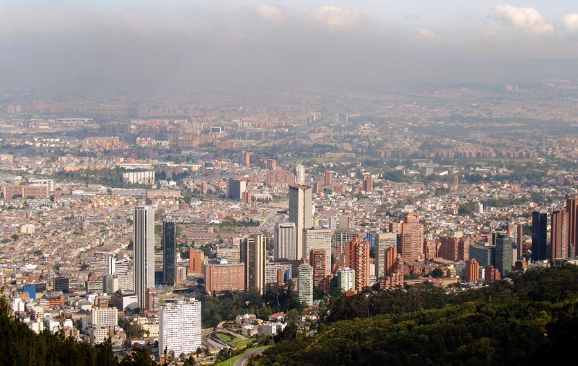 Panormasicht von Monserrate auf Bogota