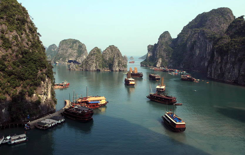 Die Ha Long Bucht in Vietnam