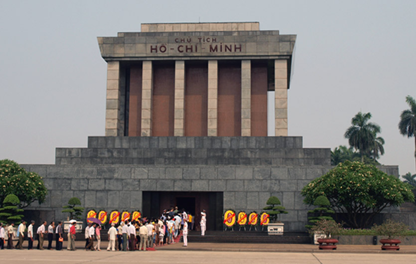 Ho Chi Minh Mausoleum in Hanoi Vietnam